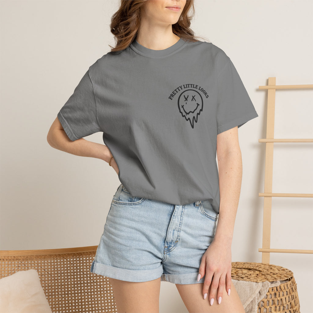 Funny Graphic T-Shirt — "Bills Are Due It's Hot I Don’t Get Food Stamps Y’all Are Ugly" Retro Drippy Smile Design