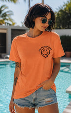 Funny Graphic T-Shirt — "Bills Are Due It's Hot I Don’t Get Food Stamps Y’all Are Ugly" Retro Drippy Smile Design